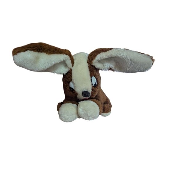 vintage Broadway Toy Adorable Brown & White Plush Bunny Rabbit Stuffed Animal 9" - Picture 11 of 14